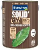 BLANCHON Huile cire dure monocouche pour bois Solid'Oil 2,5L Gris Blanc