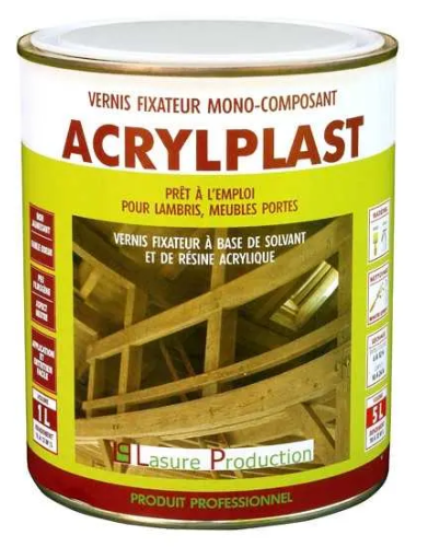 Vernis ACRYLPLAST de Lasure Production 1L Mat