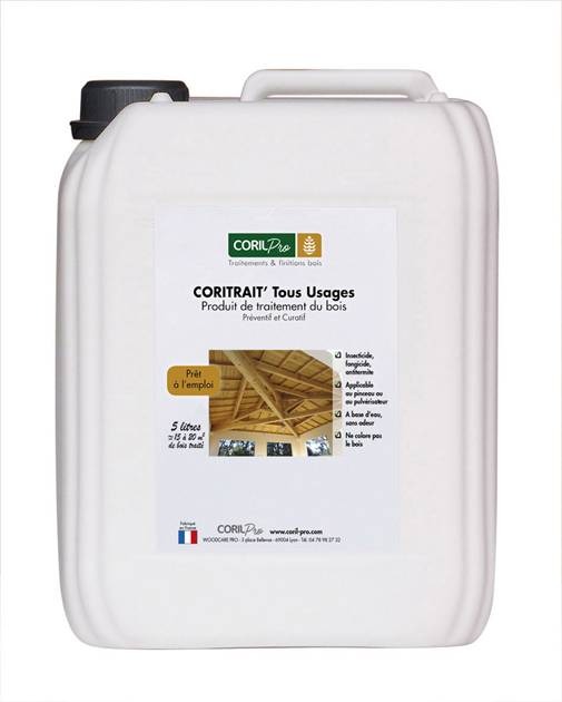 CORIL Produit de traitement du bois CORITRAIT' Multi Usages 1L