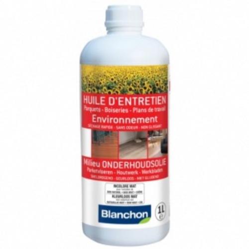 BLANCHON Huile d'Entretien Environnement pour parquets en bois huilés 1L