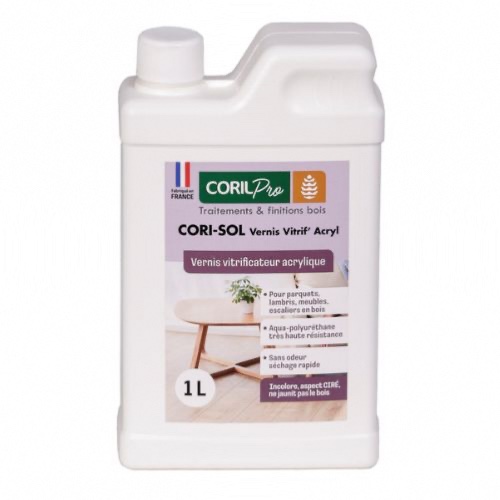 CORIL Vernis vitrificateur pour bois CORI-SOL Vernis Vitrif' Acryl 1L