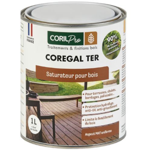 CORIL Saturateur pour bois autoclavés COREGAL TER 1L