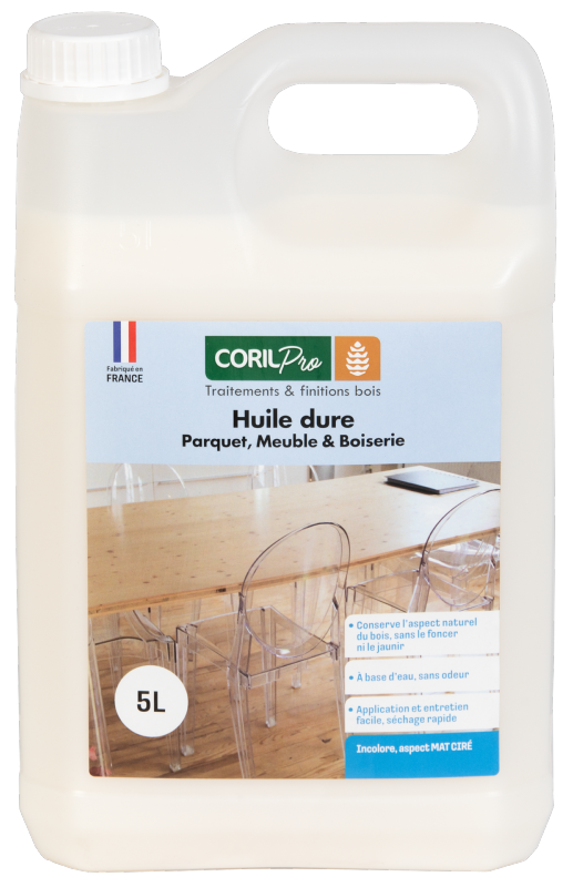 Huile blanche bois  Huile naturelle pour bois intérieur - Oléobois