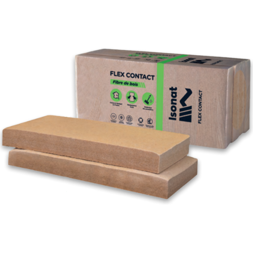 ISONAT Flex 40 Laine de bois 32 panneaux isolants en fibre de bois 145mm 58x122 cm
