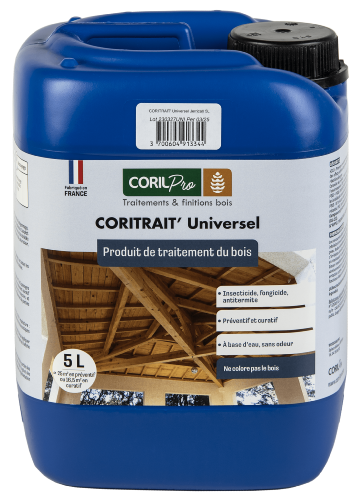 CORIL Produit de traitement du bois CORITRAIT' Multi-Usages Universel 5L