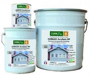 CORIL Peinture acrylique microporeuse pour bois CORILUX Acrybois NF 20L
