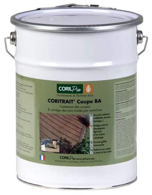 CORITRAIT' Coupe BA Produit de traitement des coupes de bois autoclavés 5L
