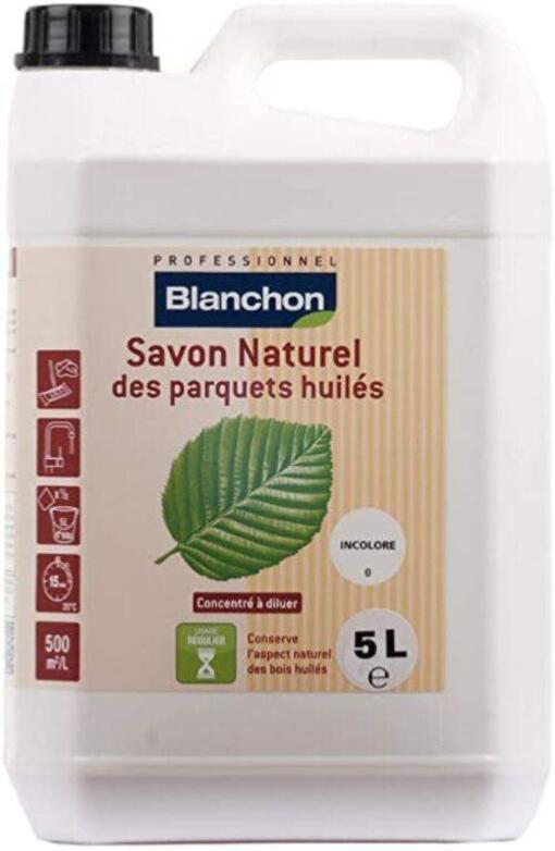 BLANCHON Savon Naturel pour parquets en bois huilés 5L Blanc
