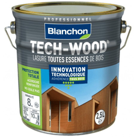 BLANCHON Lasure Tech-Wood Toutes essences de bois 2,5L