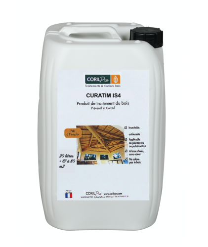 CORIL Produit de traitement insecticide du bois CURATIM IS 4 20L