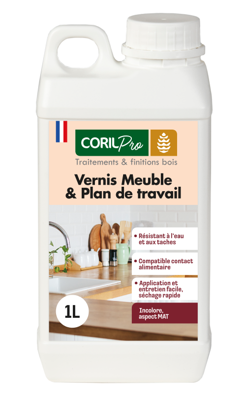 Vernis Meuble & Plan de travail 1L Mat CORIL Pro