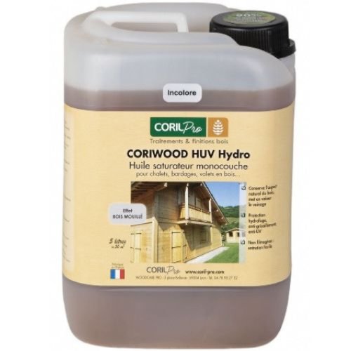 CORIL Huile saturateur bois monocouche CORIWOOD HUV Hydro 5L